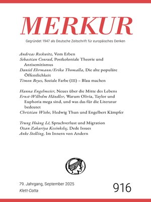 cover image of MERKUR 9/2025, Jg.79